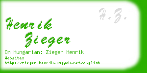 henrik zieger business card